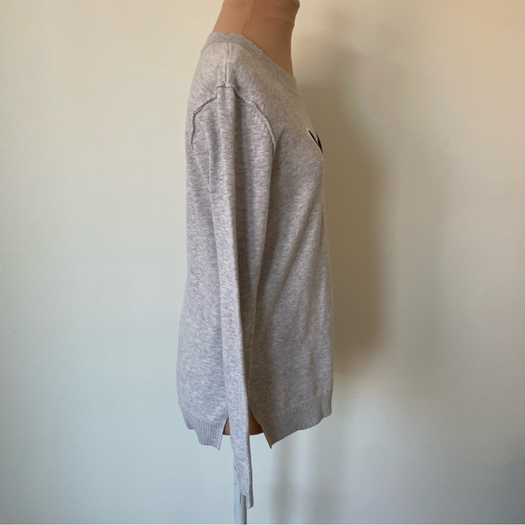 Anthropologie Lisa Todd Frenchie French Bulldog Patchwork Abstract Sweater Sz XS - Picture 6 of 12